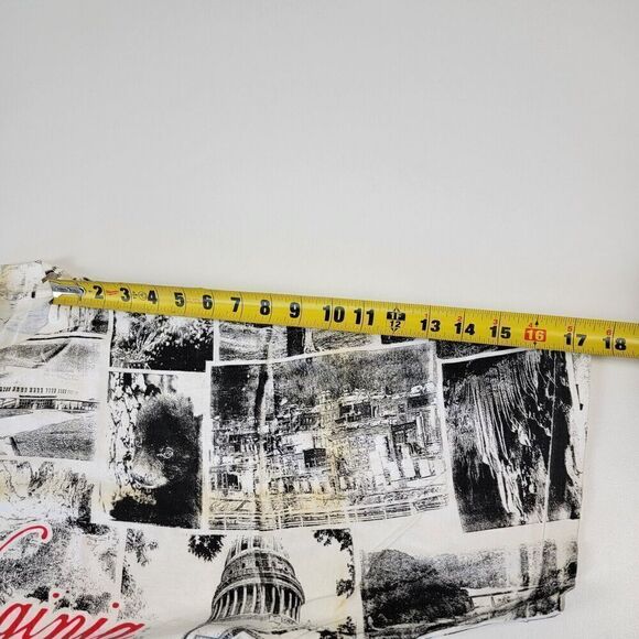 Vintage 90s Single Stitch All Over Print Newspaper AOP West Virginia Shirt Sz L - Picture 7 of 12